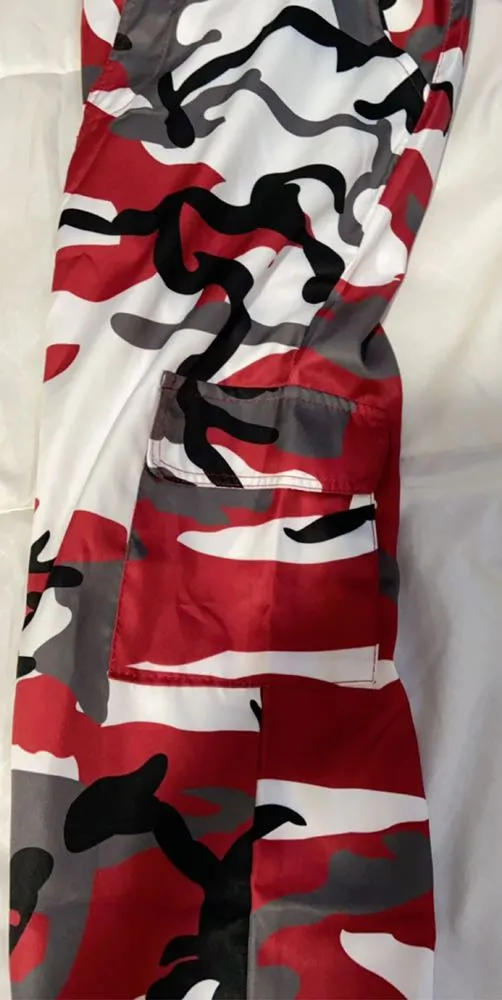 SheIn Red Camo Pants - Image 3