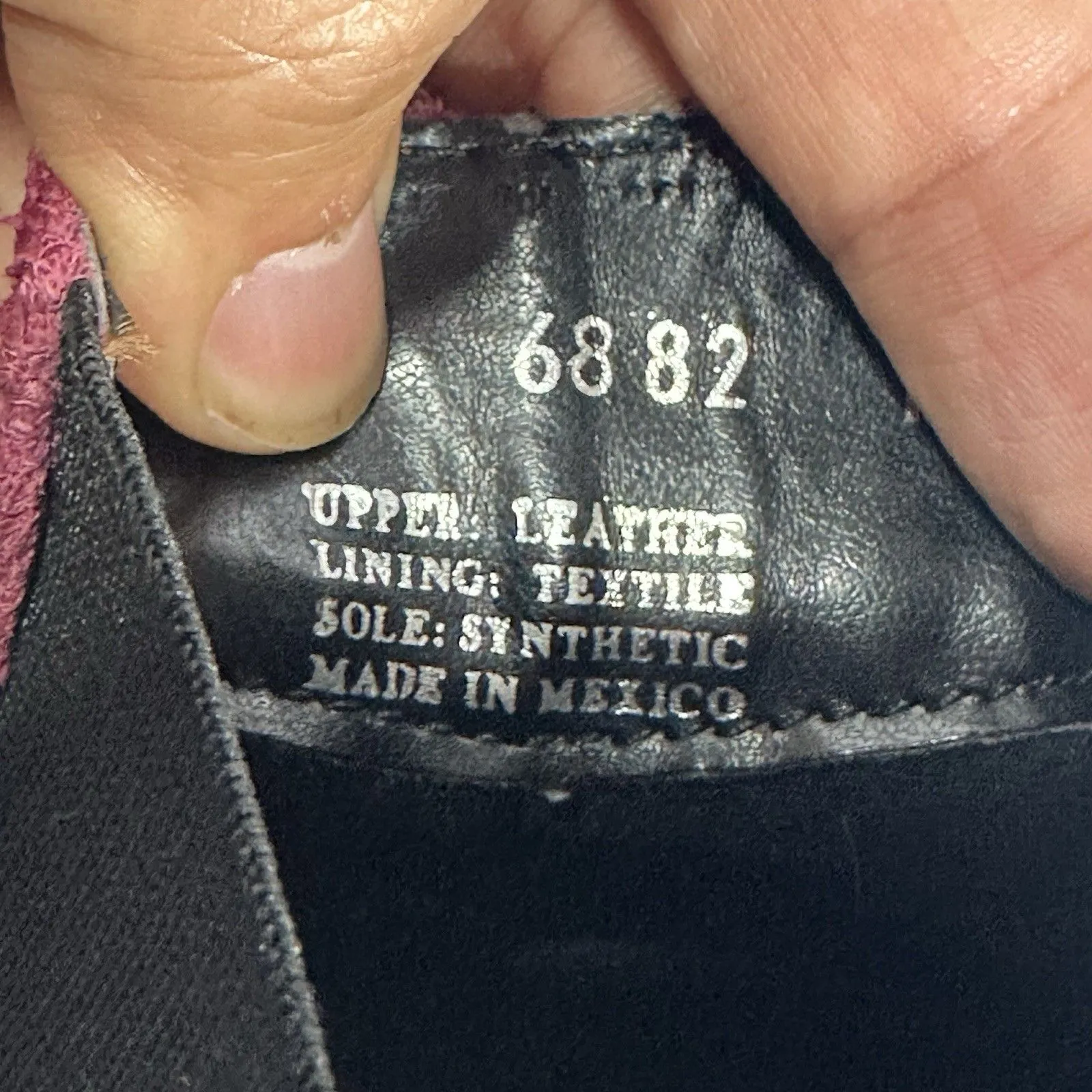 Mas Artisan Burgundy Leather Studded Ankle Boots | Made in Mexico Size 6.5 - Image 7