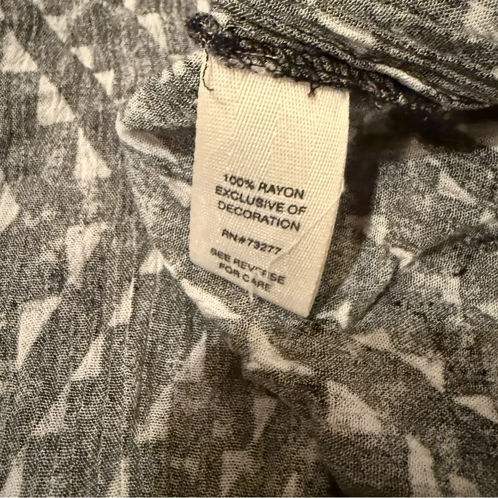 Y2K Mudd Black‎ & White Geometric Print Sleeveless Front Slit Maxi Dress Sz XL - Image 6