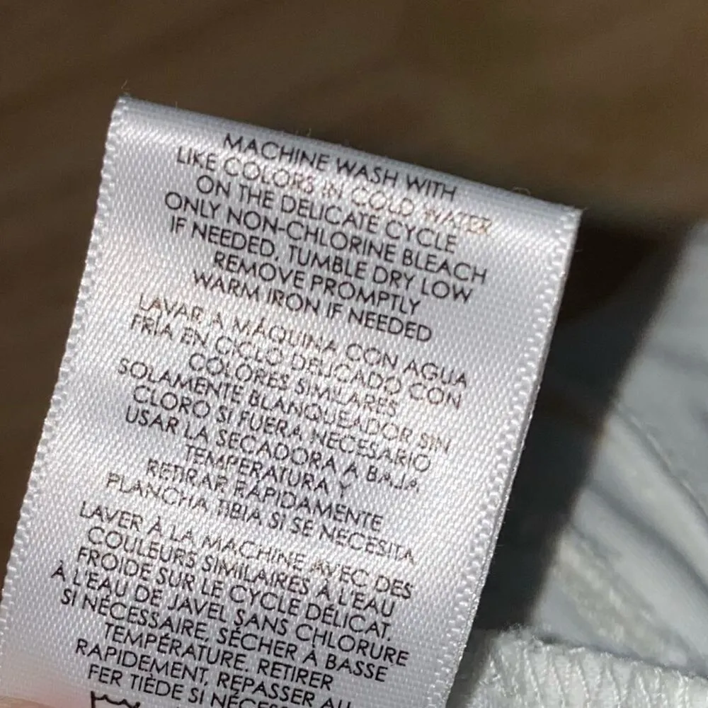 Cabi Slim Boyfriend White Denim Jeans Style# 5171 - Image 5