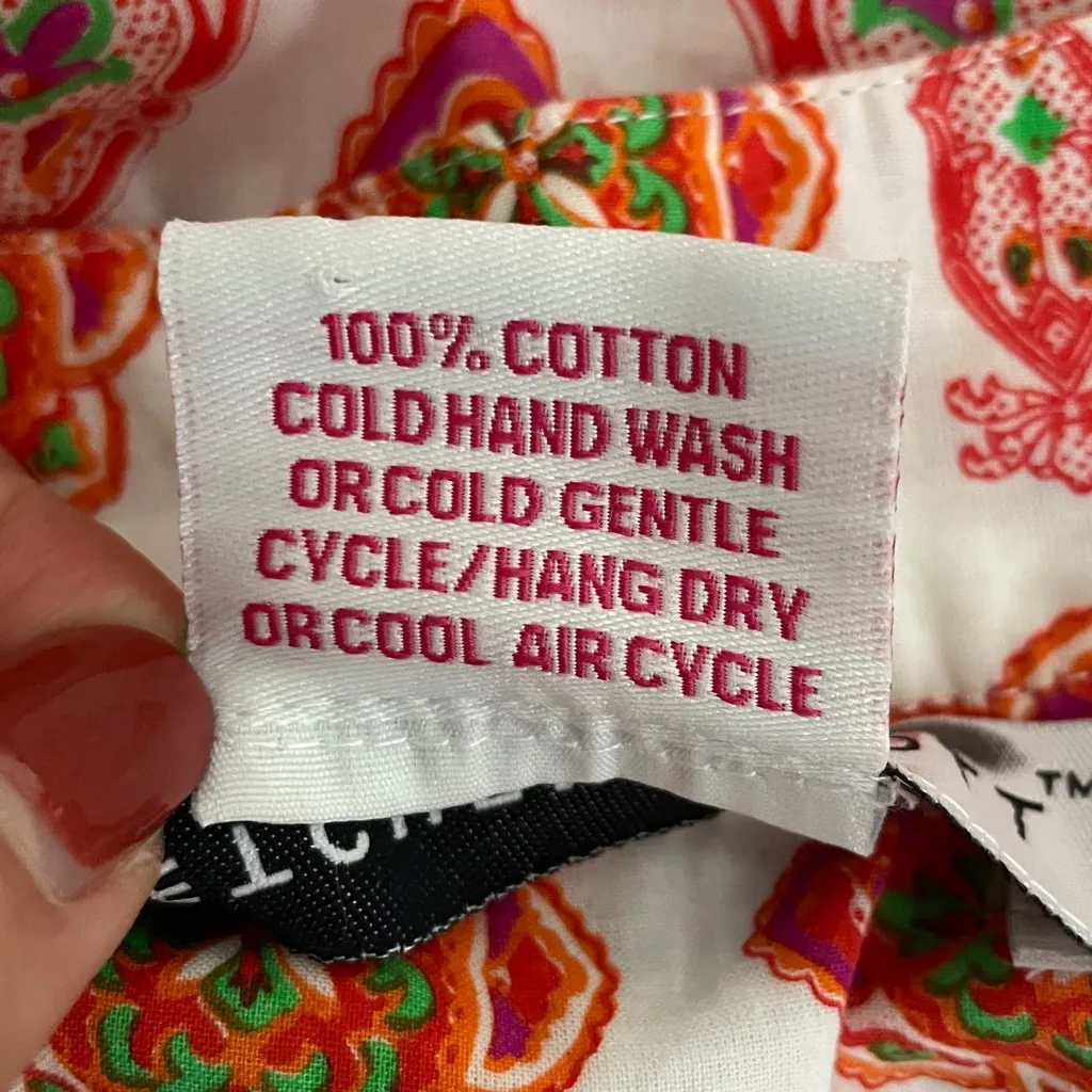 Gretchen Scott Tunic Top 3/4 Sleeve Sz XXL 2XL Goddess Orange Pink Beach - Image 8