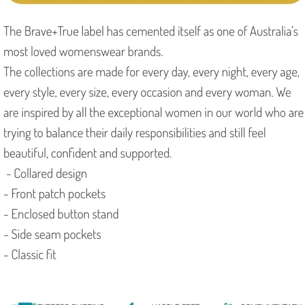 Brave & True Rosselline button down a - Image 4