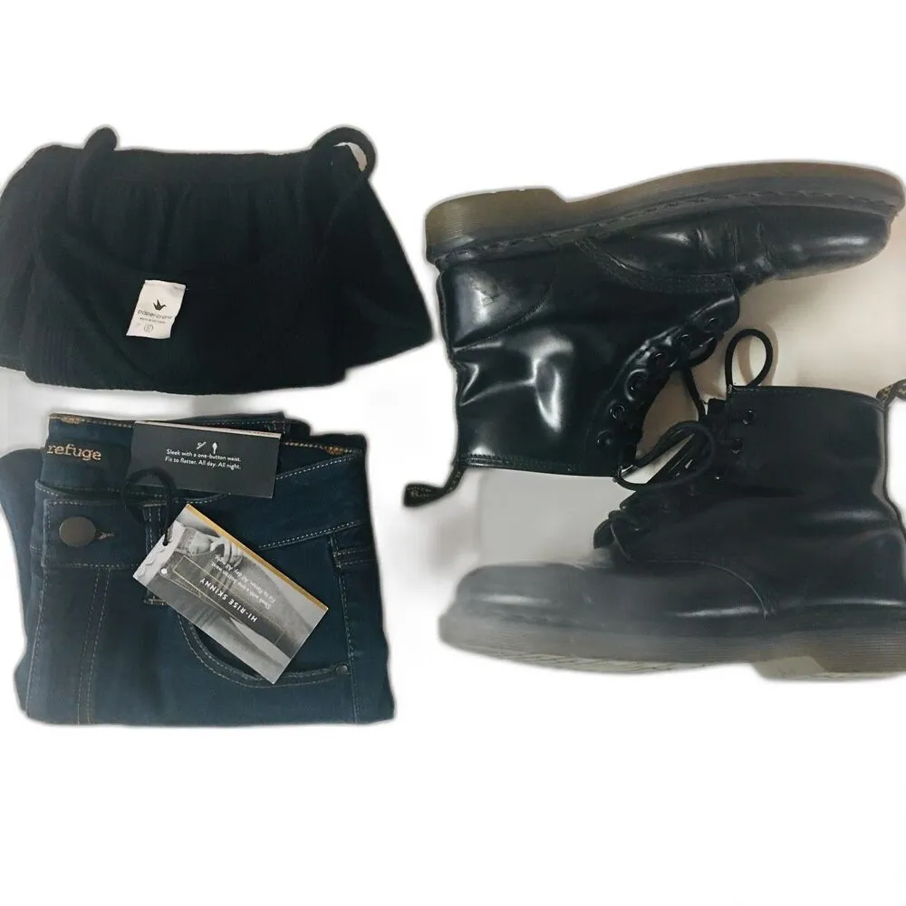 Paper Crane Black Textured BabyDoll Semi Crop Top Size S EUC - Image 2