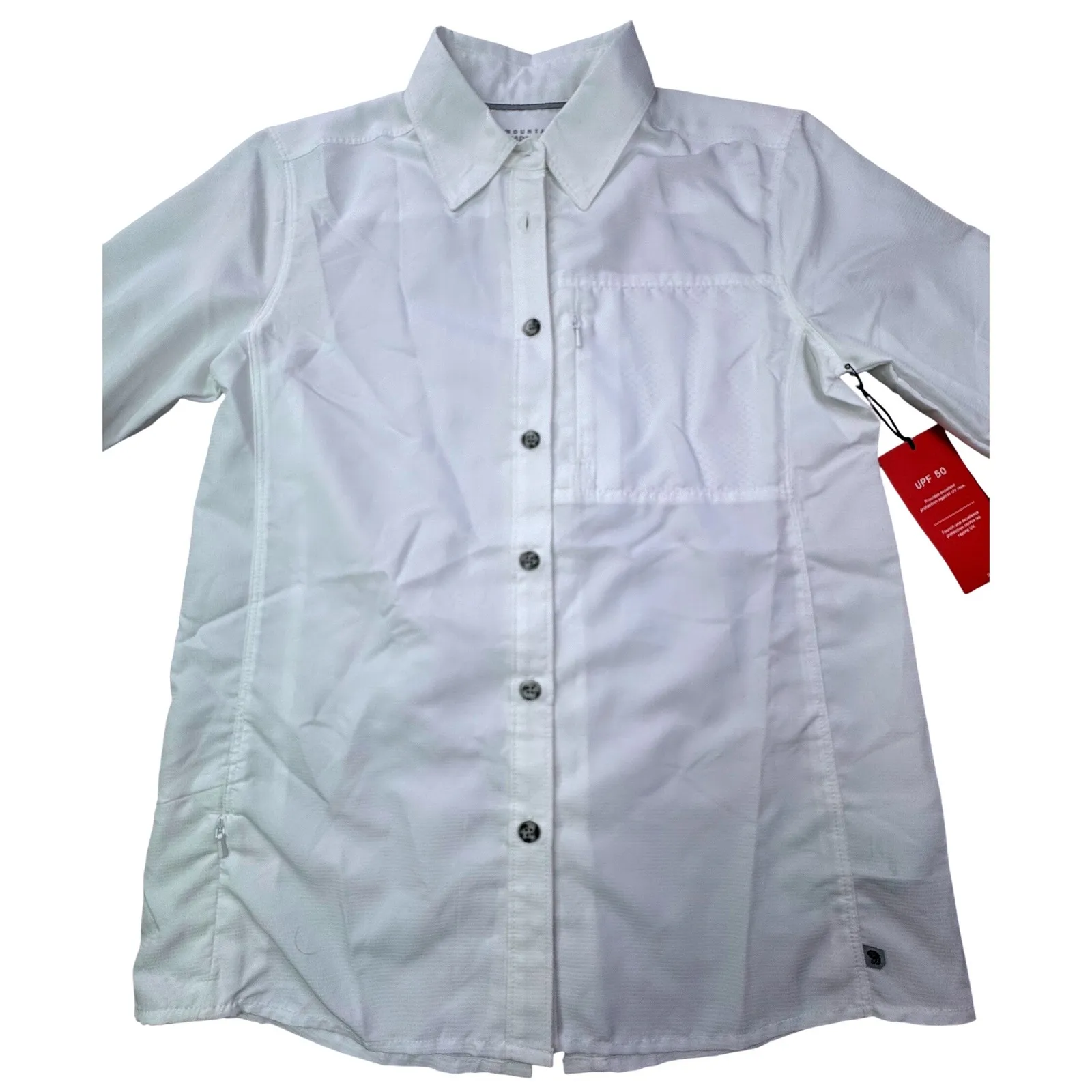 Mountain Hardwear Womens Canyon Long Sleeve Shirt White UPF 50 Sun Protection XS - Image 4