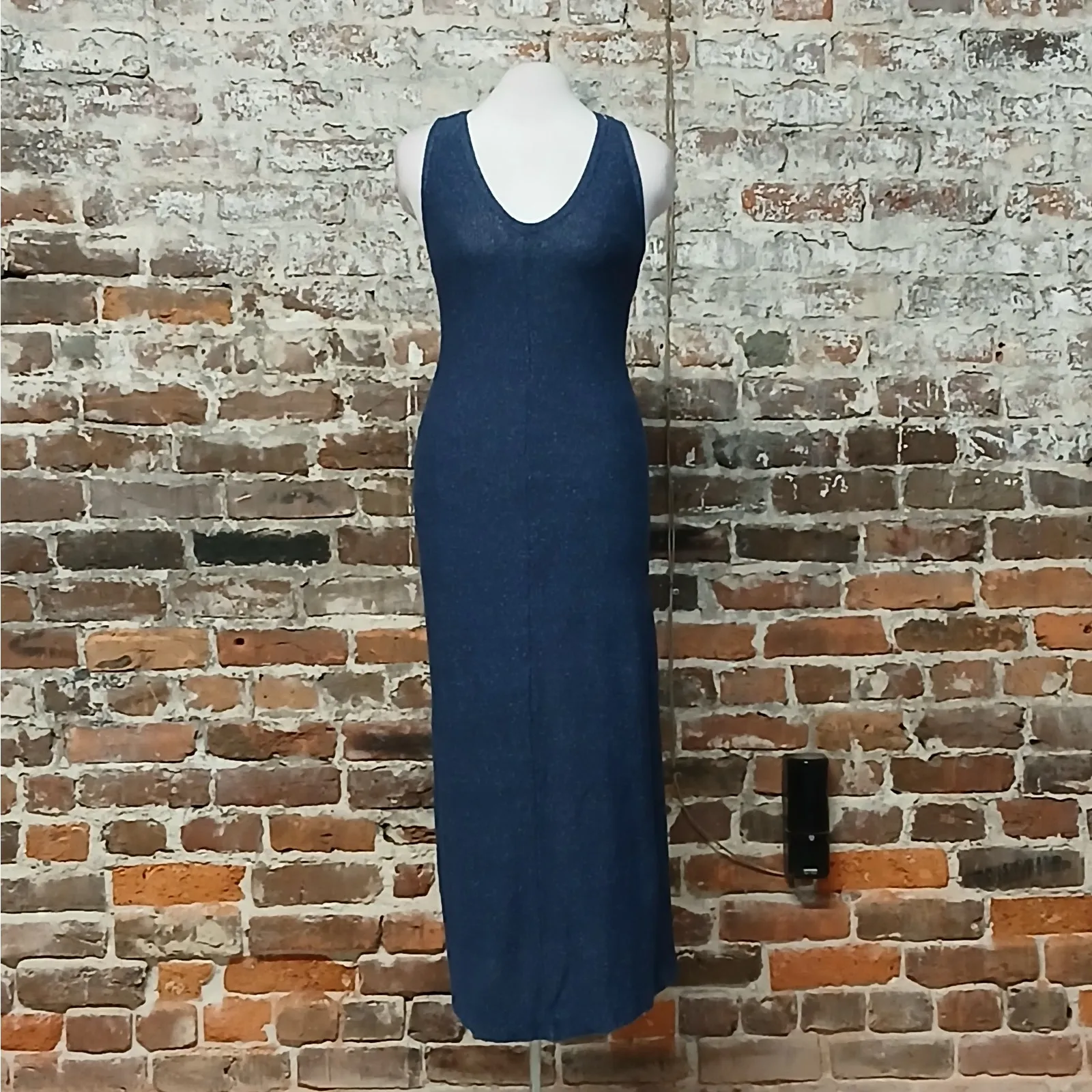 Massimo Dutti Women's Dress Size XS Blue Sleeveless Midi Casual Designer Luxury - Image 2