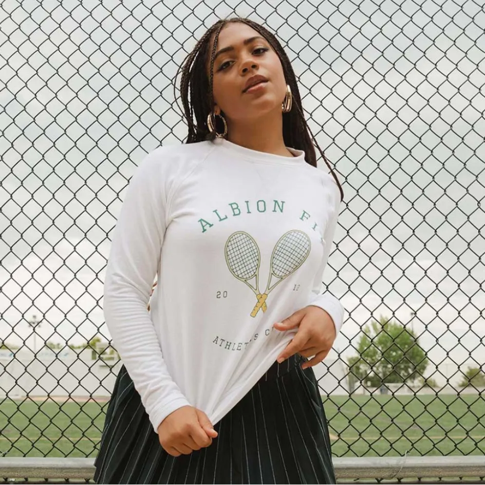 NWT Albion XL Go To Crew Sweatshirt with White Tennis Graphic - Image 2