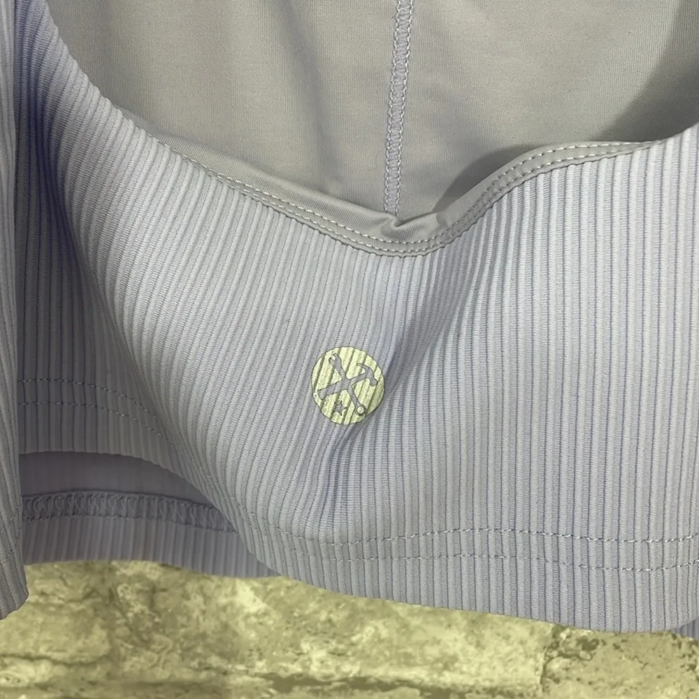 Dixxon Lavender Ribbed Sports Bra Purple - Image 2