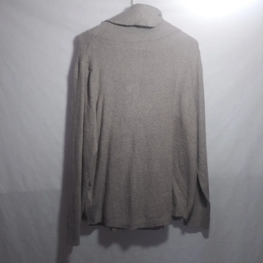 Rachel Zoe Soft Cozy Cowl Neck Gray Knit Sweater Lightweight Size XL - Image 8