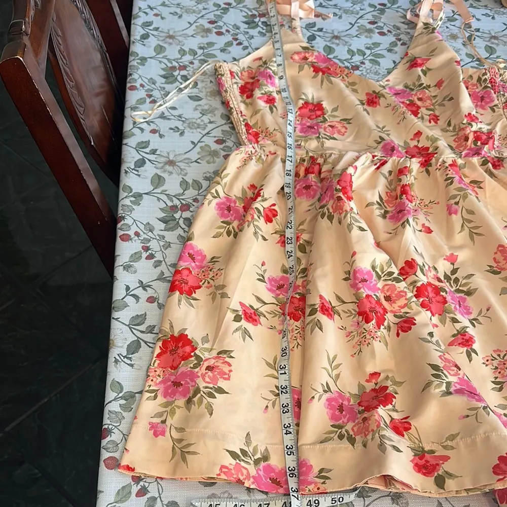 NWT Old Navy Pink Floral The Occasion by Old Navy Fit & Flare Taffeta Mini Dress - Image 5