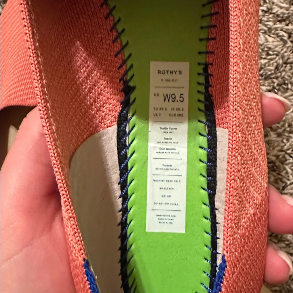 Rothy’s Almond Loafer Grapefruit Color Size 9.5 - Image 8