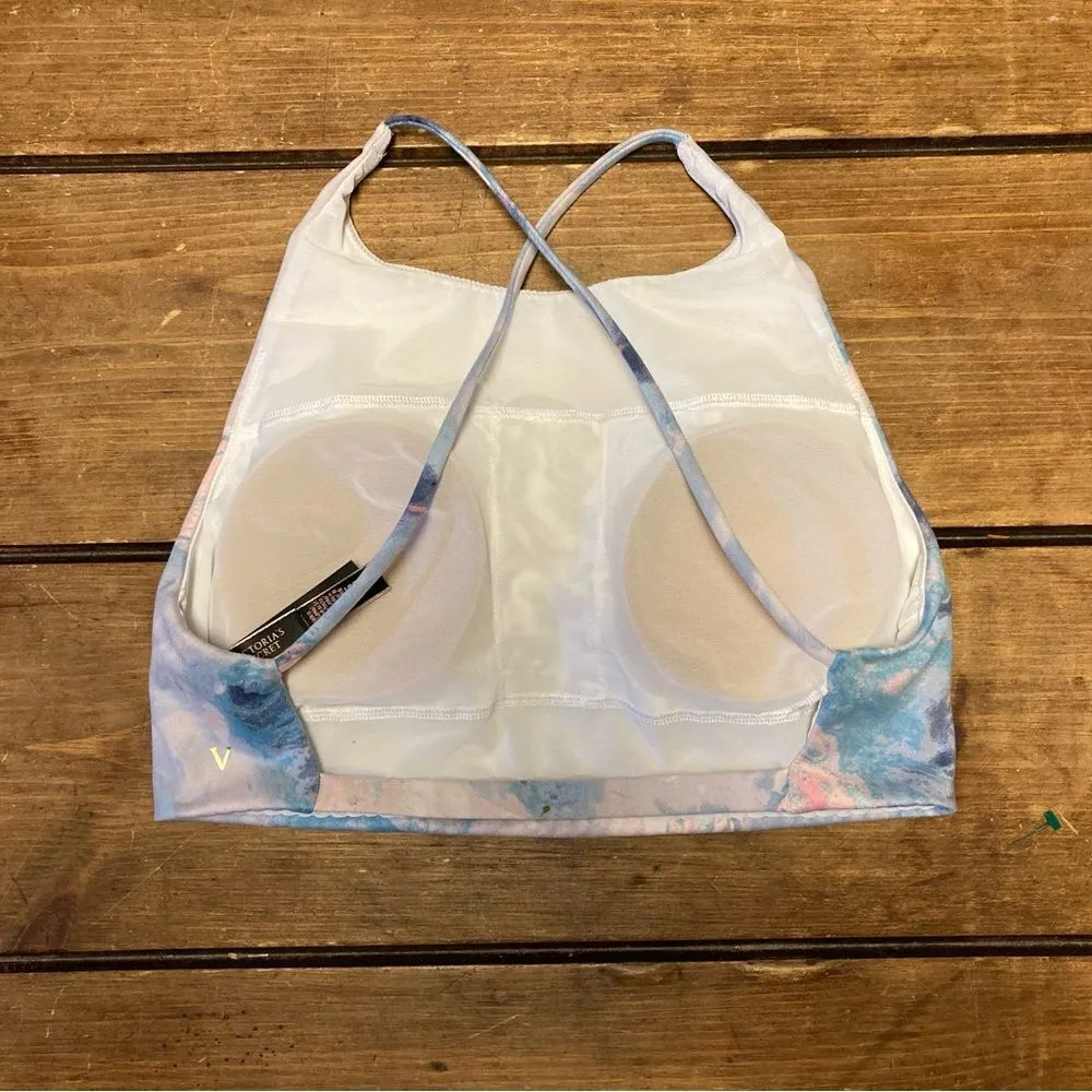 Victoria’s Secret High Neck Lounge Bralette Racerback Large Pink Blue Tie Dye - Image 5