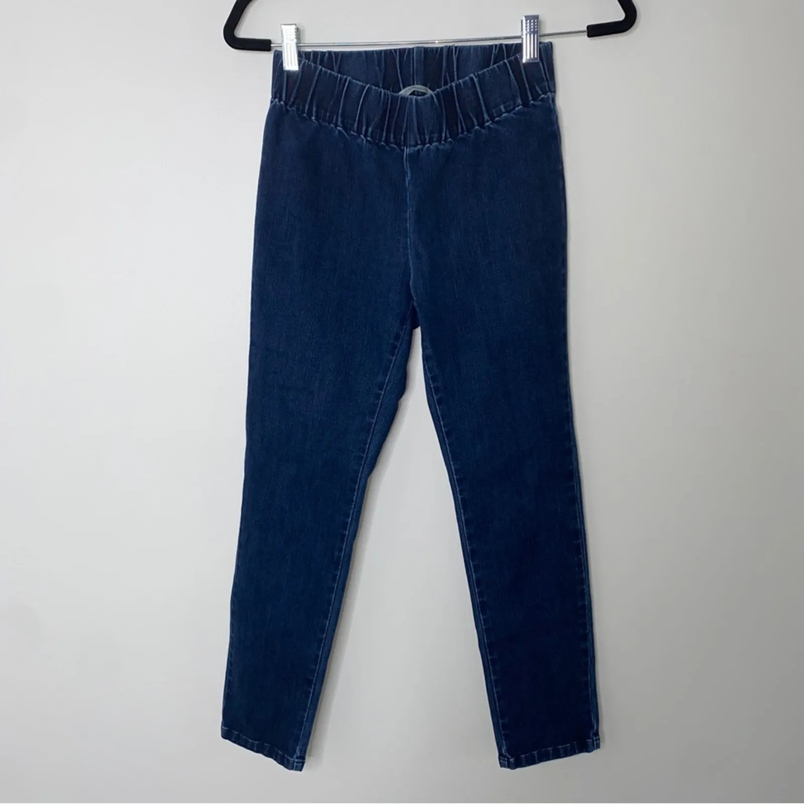 Soft Surroundings Pull-on Elastic Waist Dark Wash Skinny Jeans Jegging XS Petite - Image 2