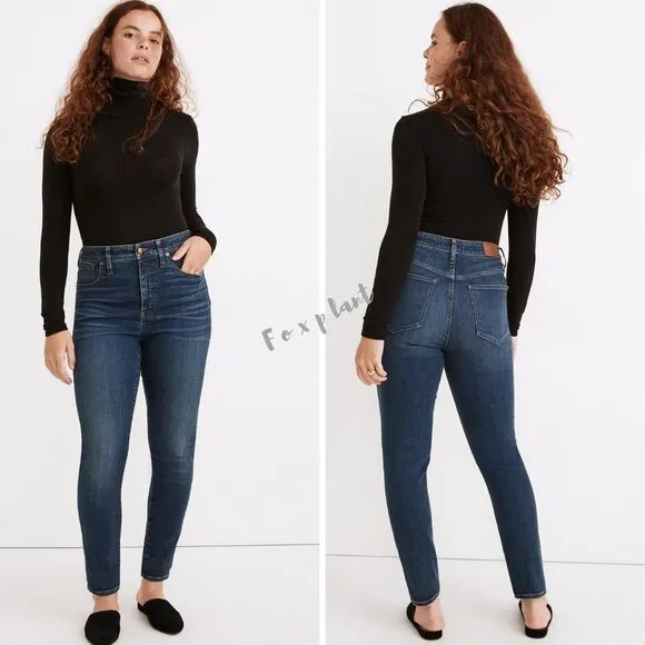 NEW Madewell Curvy‎ High-Rise Skinny Jeans in Lanette Wash, 26 - Image 2