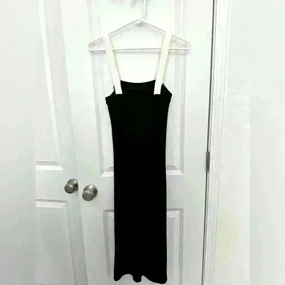 Zara Collection Rib Knit Bodycon Sleeveless Midi Dress Size S - Image 2