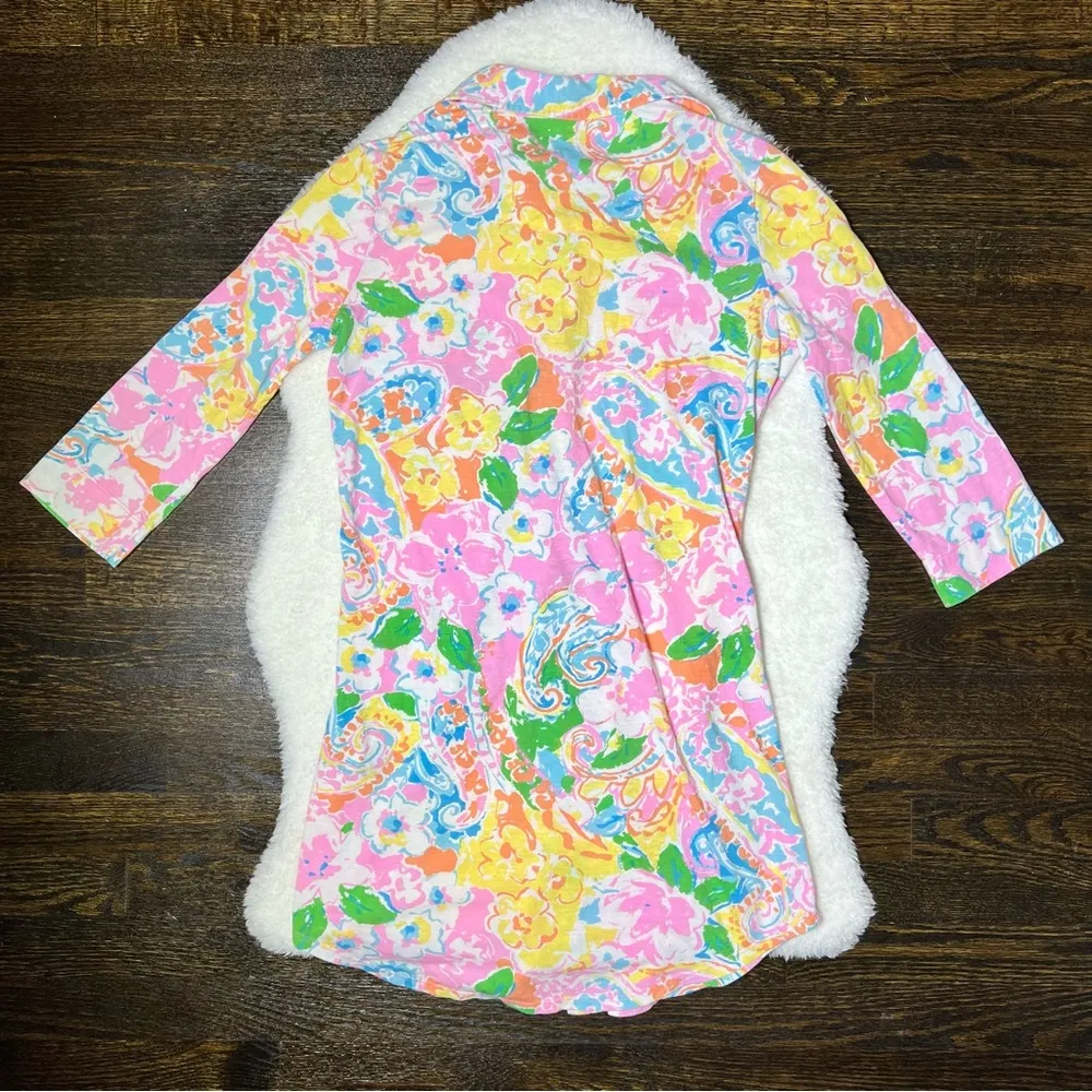 Lauren Ralph Lauren Multicolor Floral Pajama Shirt Dress - Image 6