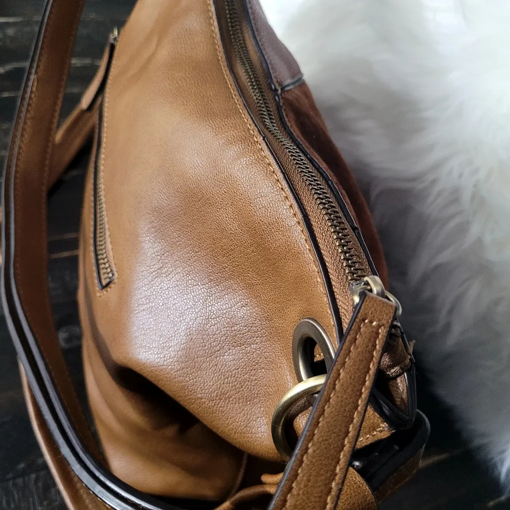 Anthropologie Anthea Vegan Leather Hobo Tote Crossbody Bag - Image 4