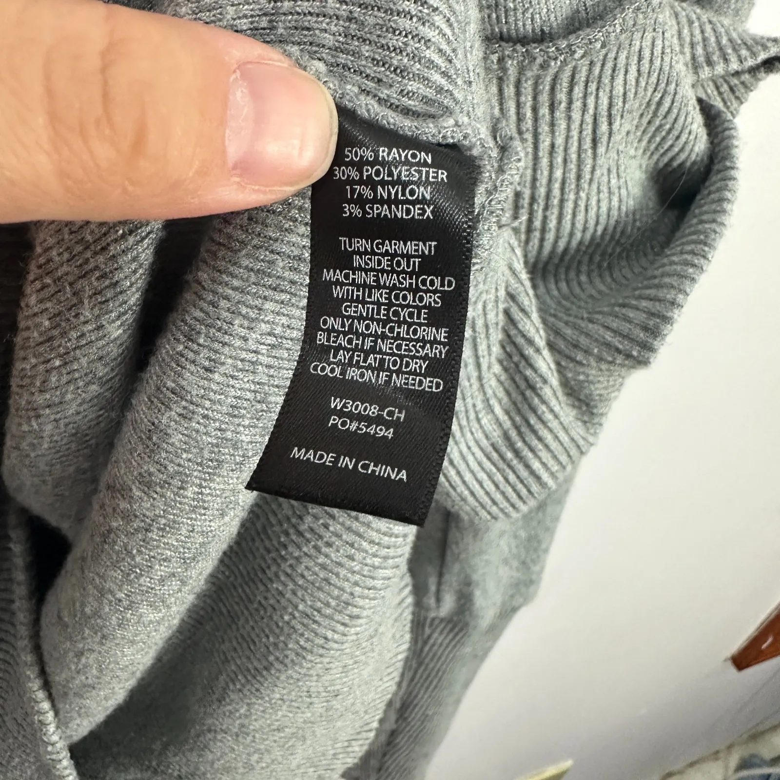 Betabrand Sweater L Gray V Neck Wrap Knit Stretch Minimalist Capsule Office Chic - Image 5