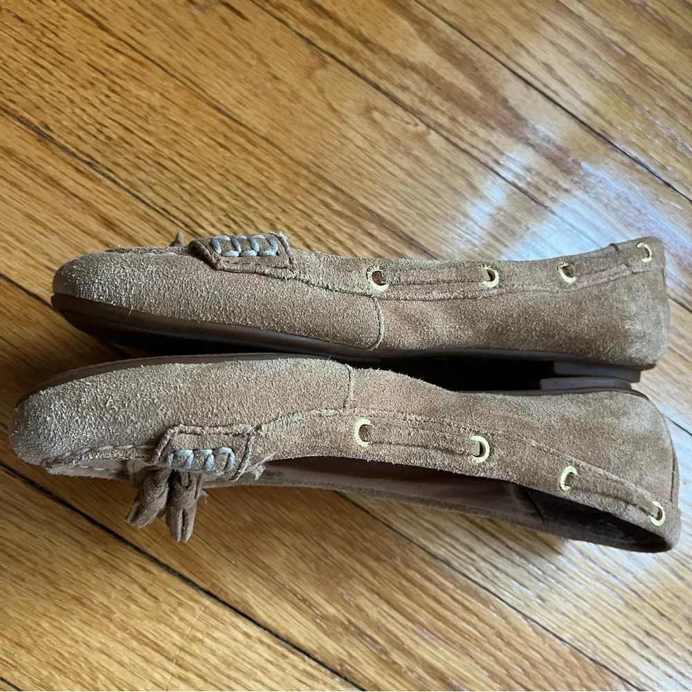 Sperry Top Sider Suede Tassel Boat Shoe Size 5-1/2 Womens Light Carmel Slip On - Image 8