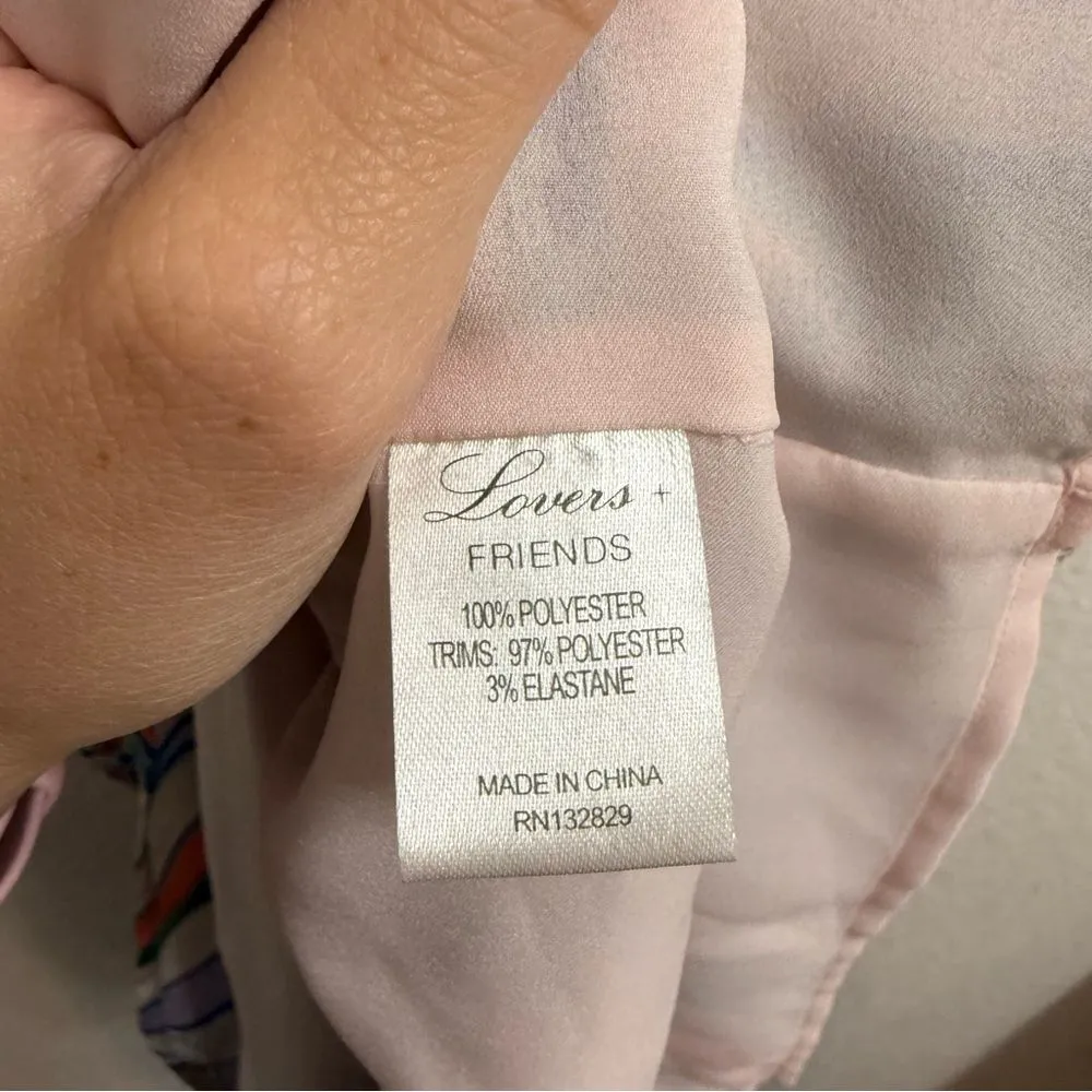 LOVERS+FRIENDS I heart babydoll blush scarf mini dress with pockets size large - Image 5