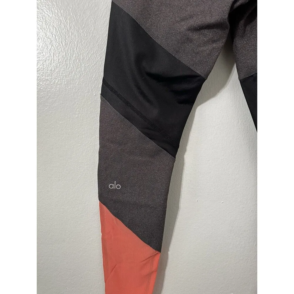 Alo Yoga Sheila Colorblock Grey Low Rise Athletic Leggings Women’s Small - Image 6