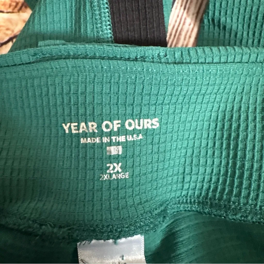 YEAR OF OURS Green Side Striped Thermal Ski Belted Waffle Knit Leggings - Image 12