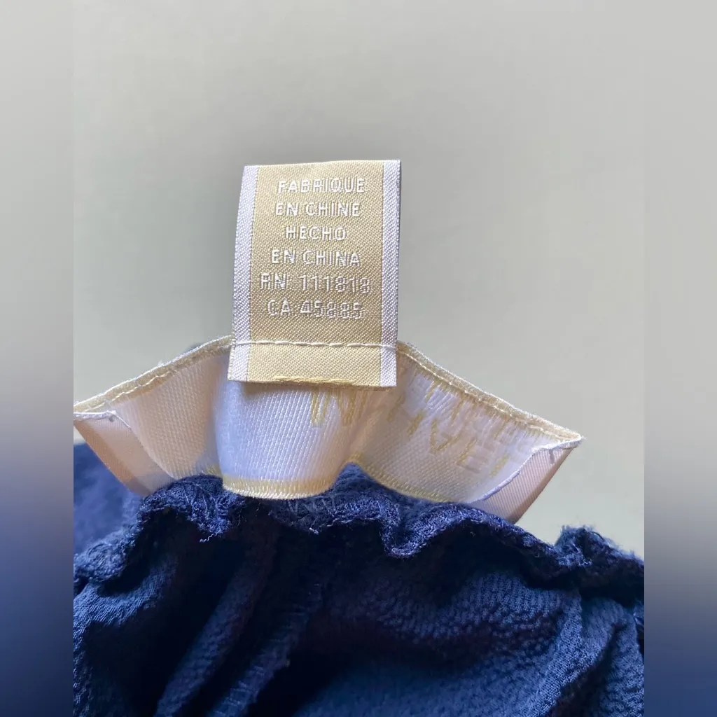 Michael Kors Blue Tie Waist Wide Leg Trouser Dress Pants - Image 7