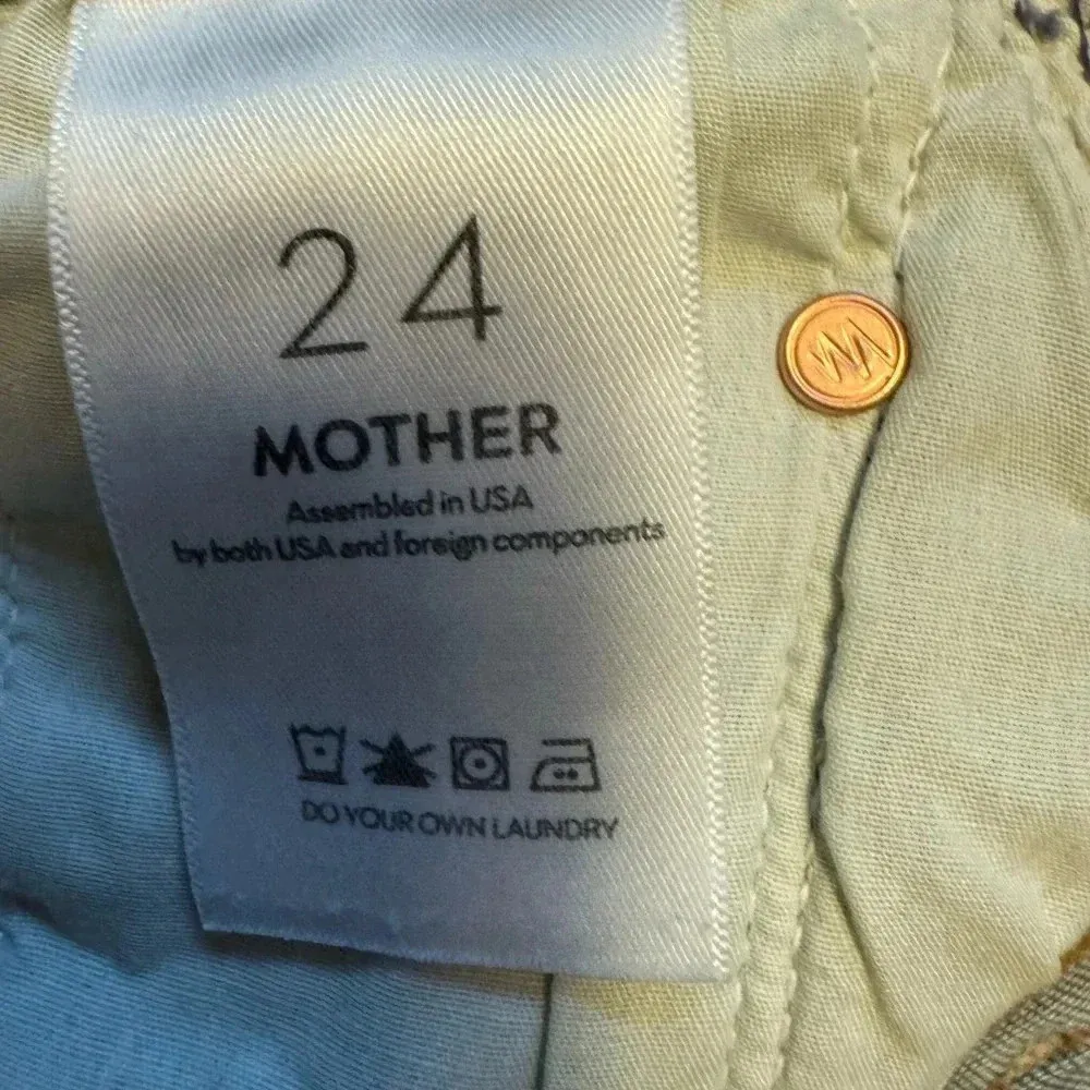 MOTHER JEANS THE MID RISE RIDER FLOOD FRAY - Image 7