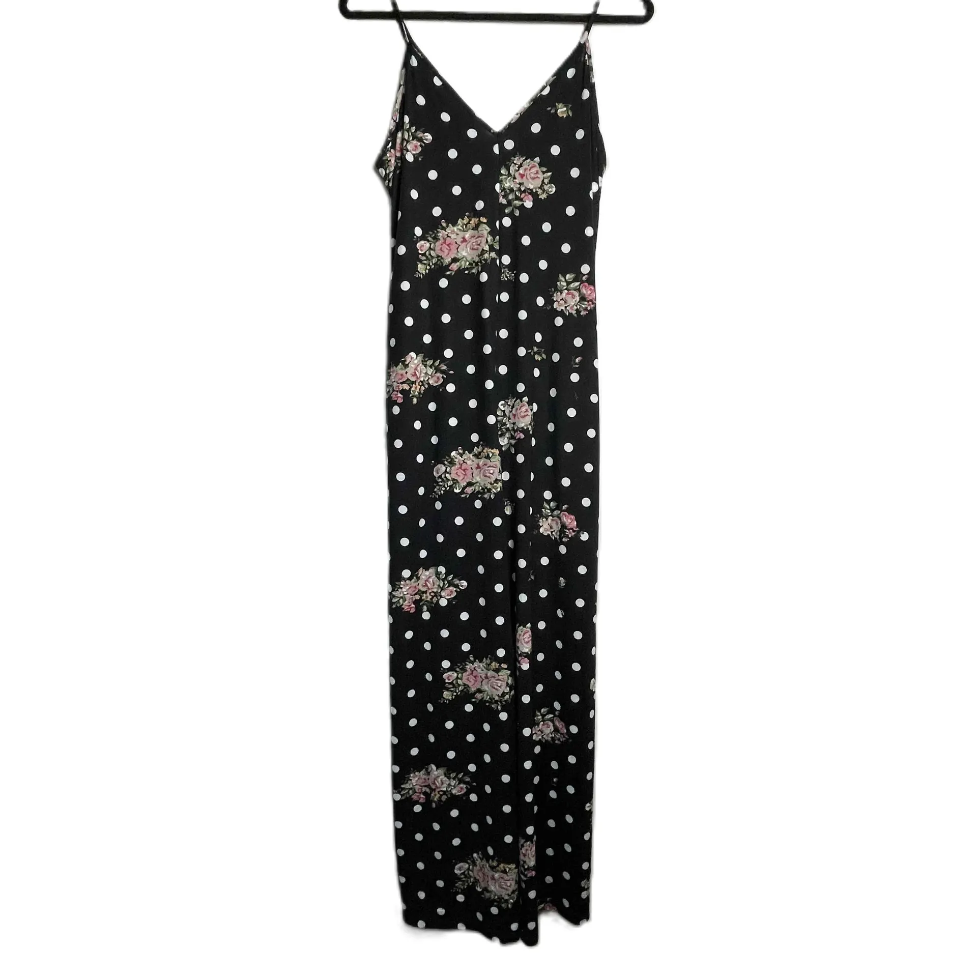 NWT‎ Doublju Womens Black Polka Dots Spaghetti Straps Wide - Image 2