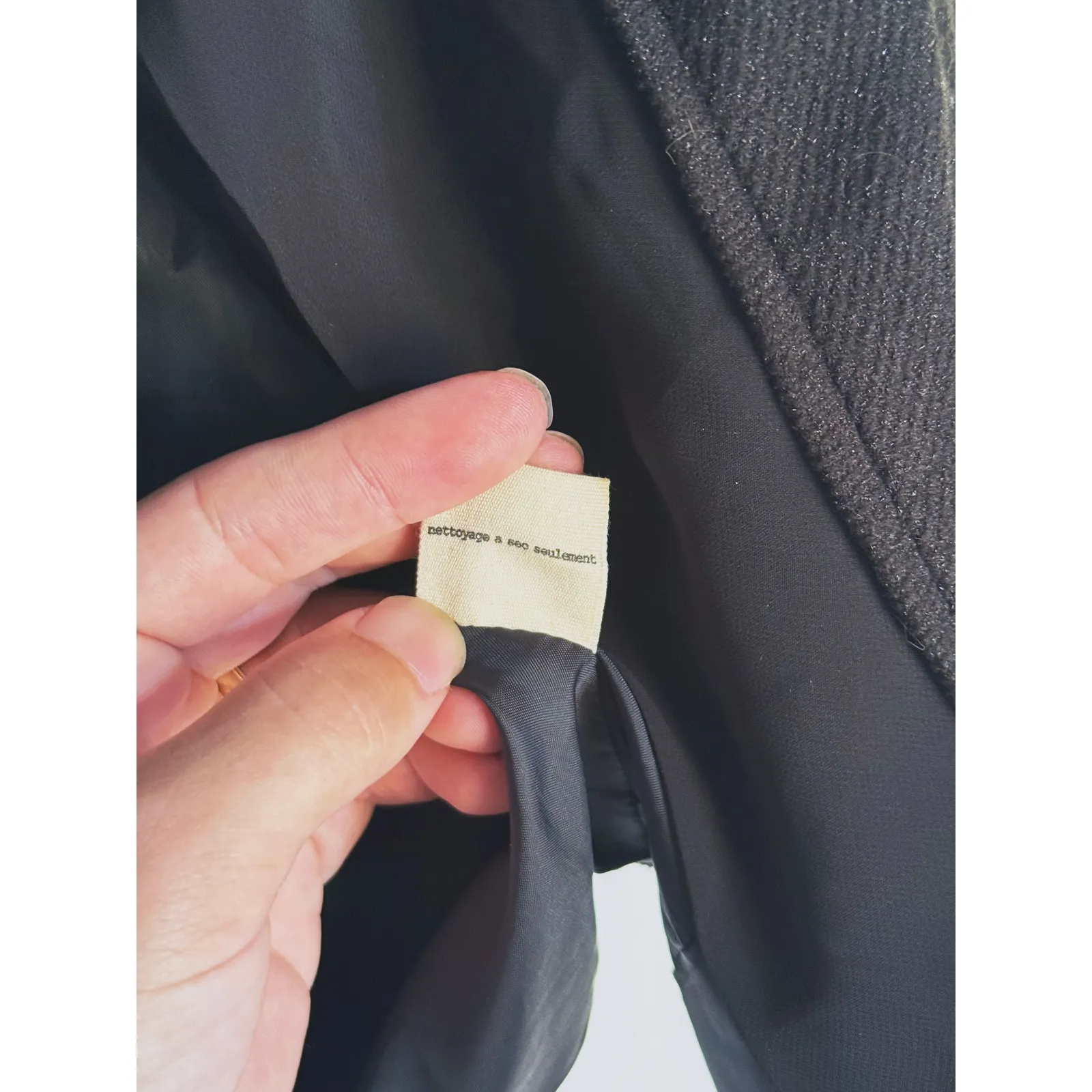 Silence + Noise Dark Academia Open Front Cropped Blazer S Black Career Minimal - Image 8