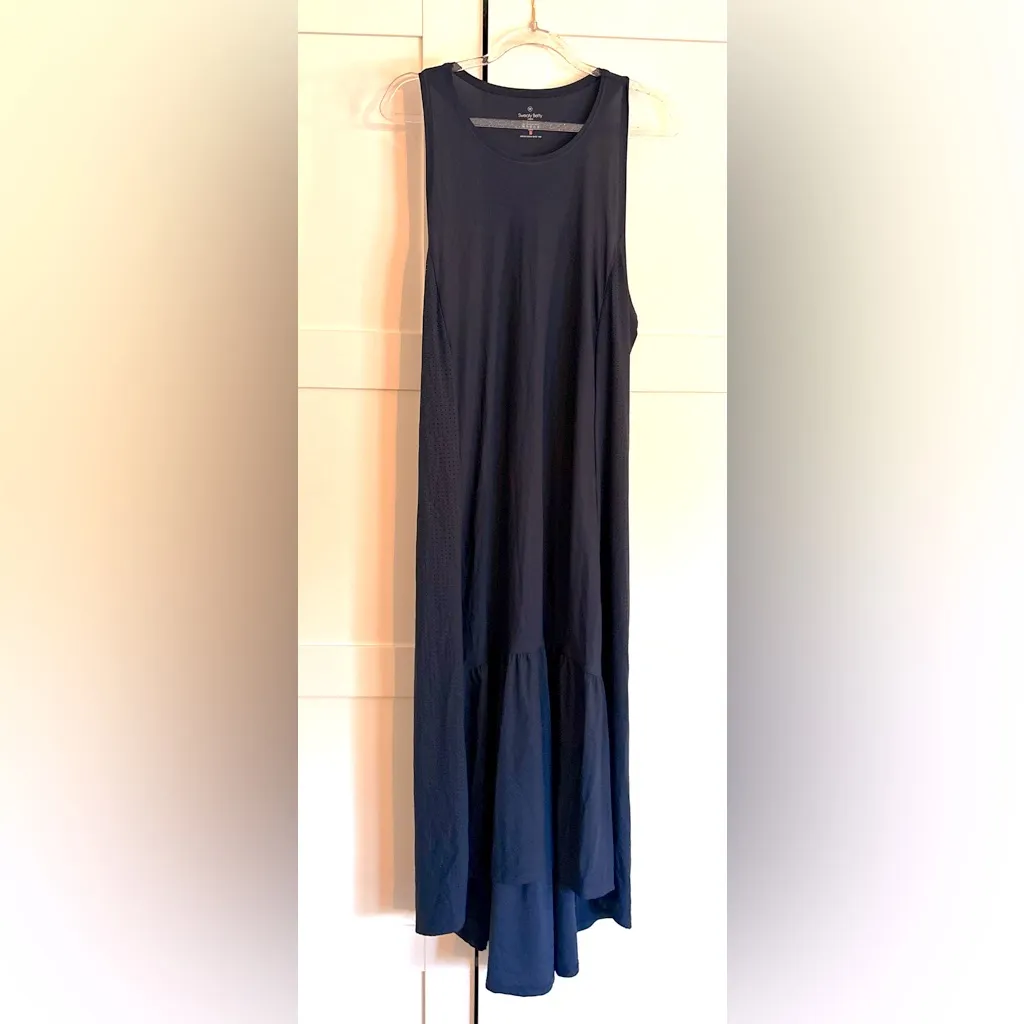 Sweaty Betty Ace Racerback Midi Dress in Navy Blue Size Medium - Image 3