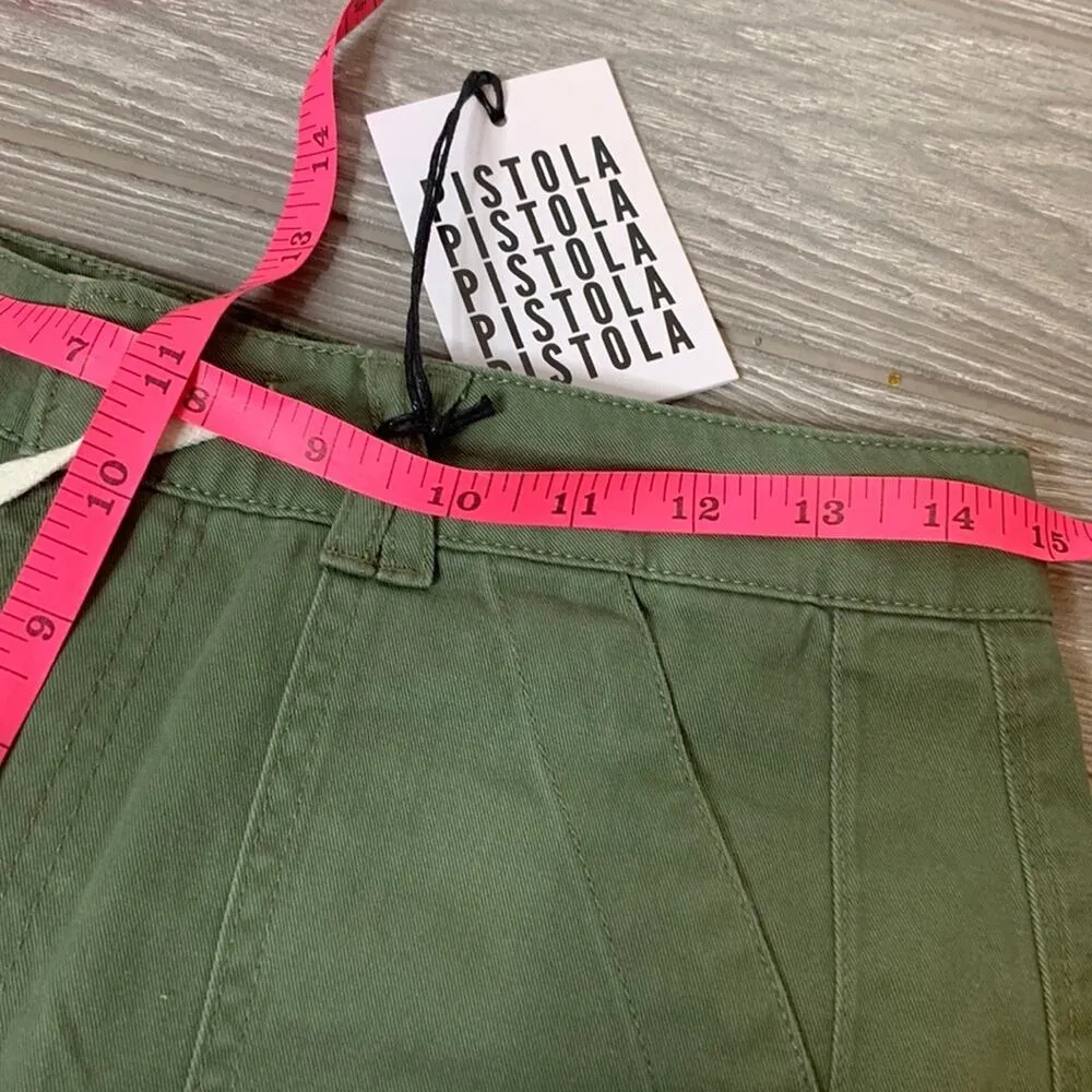 NWT Pistola Pamela high rise utility green field pants high rise sz 27 - Image 8