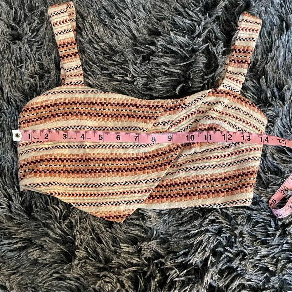 Zara Bralette Asymmetric Crop Top - Image 4