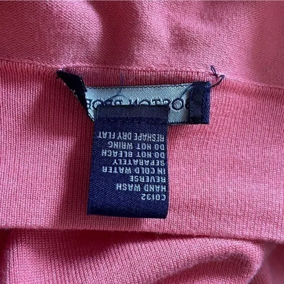 BOSTON PROPER Coral‎ Ruffle Open Cardigan size XS - Image 4