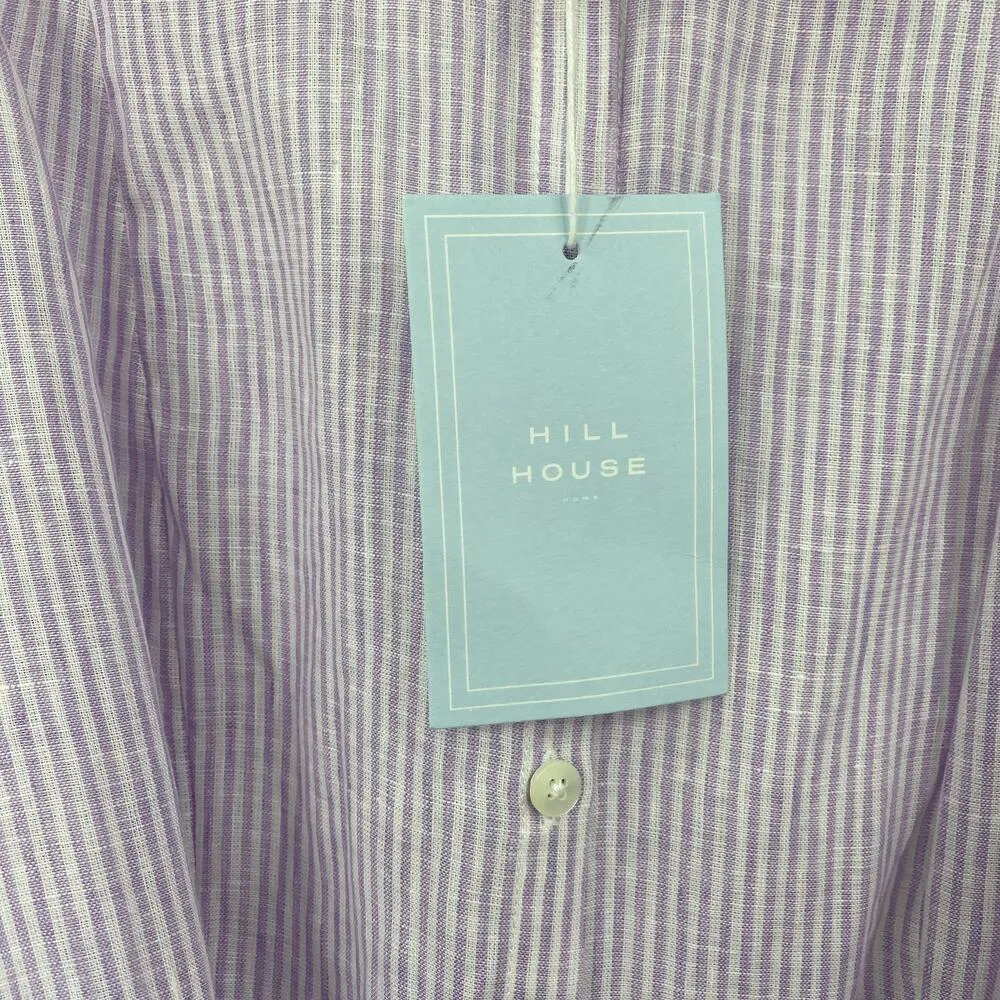 Hill House Striped Laura Shirtdress Belted Fit & Flare Mini Lilac NEW Womens XL Purple - Image 6