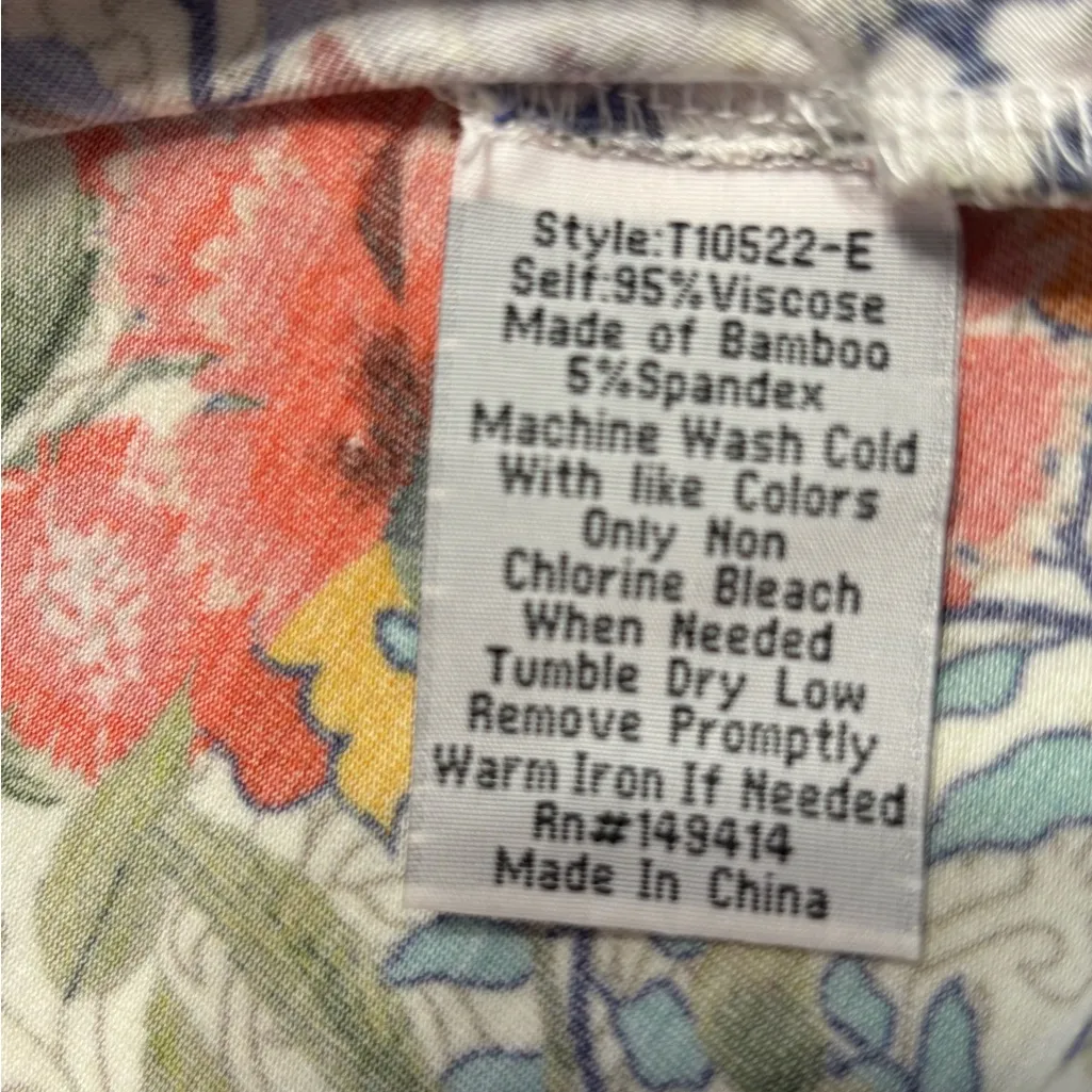 Johnny Was Wild Flower Favorite L/S V-Neck Swing Tee Bamboo Size Medium - Image 12