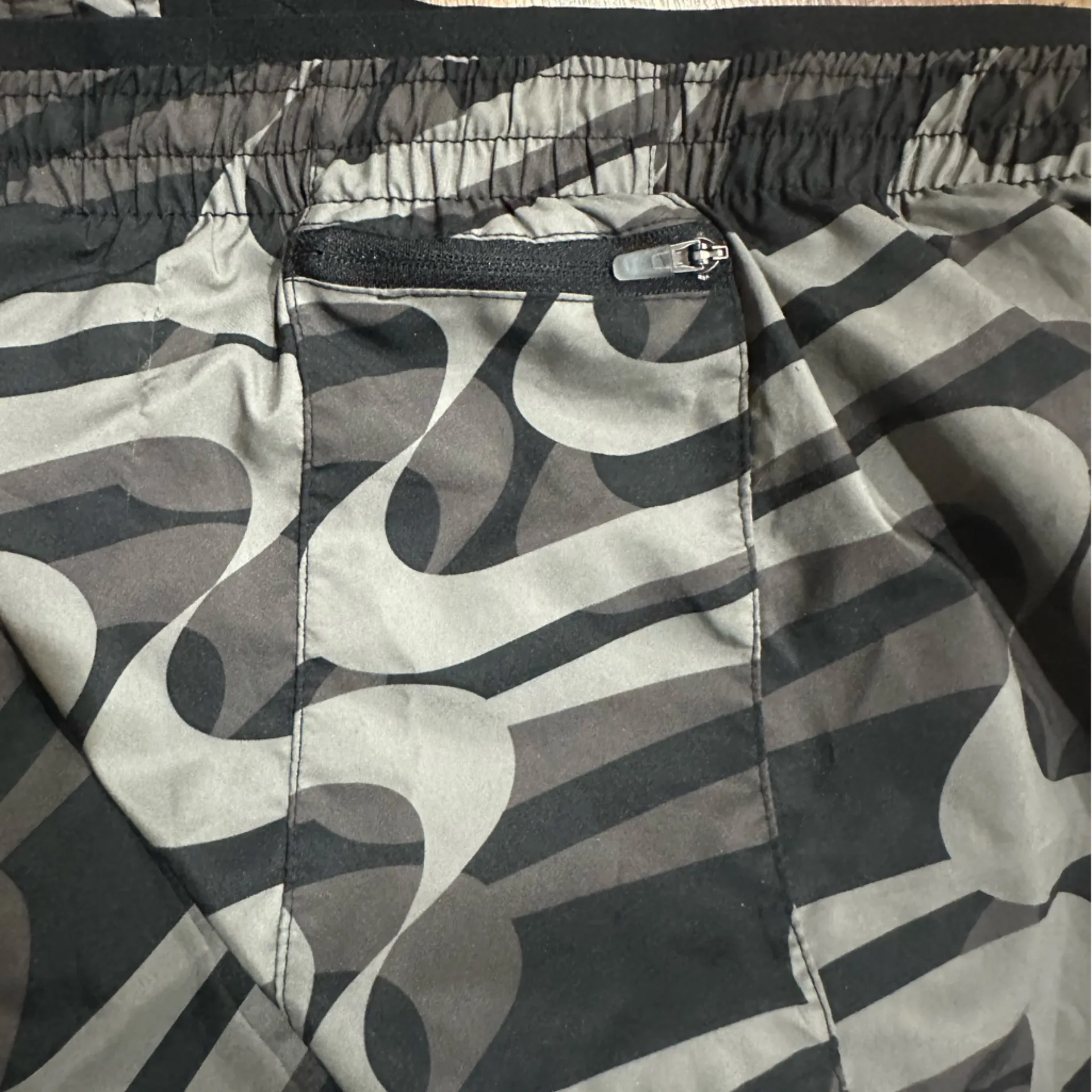 Nike  Swirl Pattern Black and Gray Shorts - Image 5