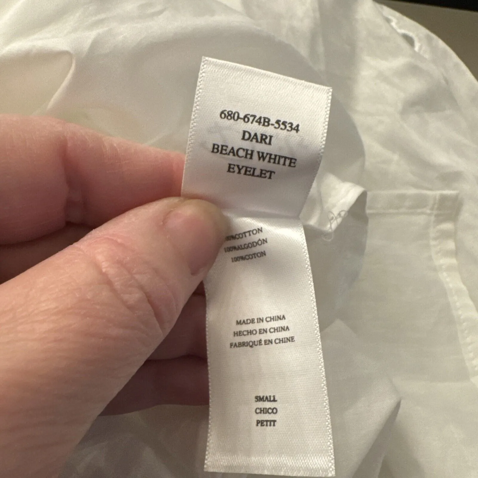 Rails ‎ Dari Eyelet Drop Shoulder Top Size Small - Image 9