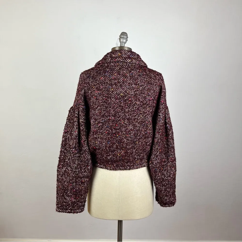Ulla Johnson Helio Jacket in Maroon - Image 7