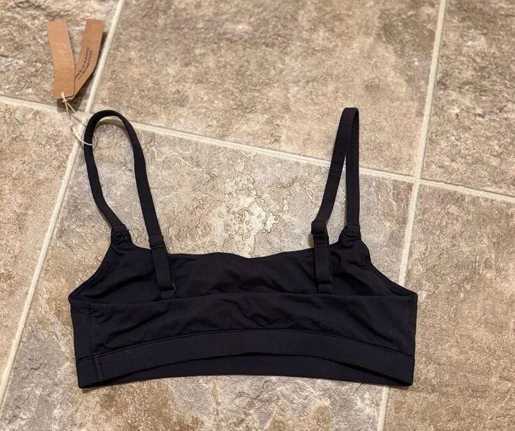 New Skims Fits Everybody Scoop Neck Bralette Size XS Onyx - Image 3