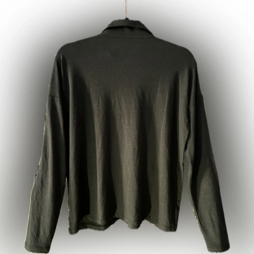 NWT - J. Crew - Black Stretch Linen Polo Shirt (M) - Image 3