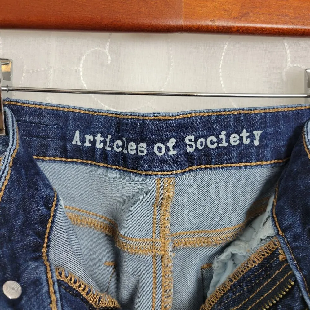 Articles of Society Womens Jeans Size 25 Blue Cropped Mid Rise Skinny Fit Button - Image 6