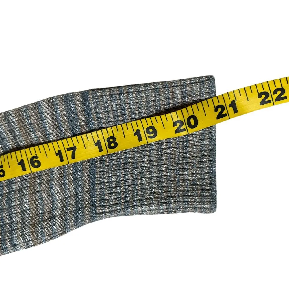 My Michelle Gray Striped Chevron Knit Off‎ Shoulder Blouse 3/4 Sleeve Size M - Image 6