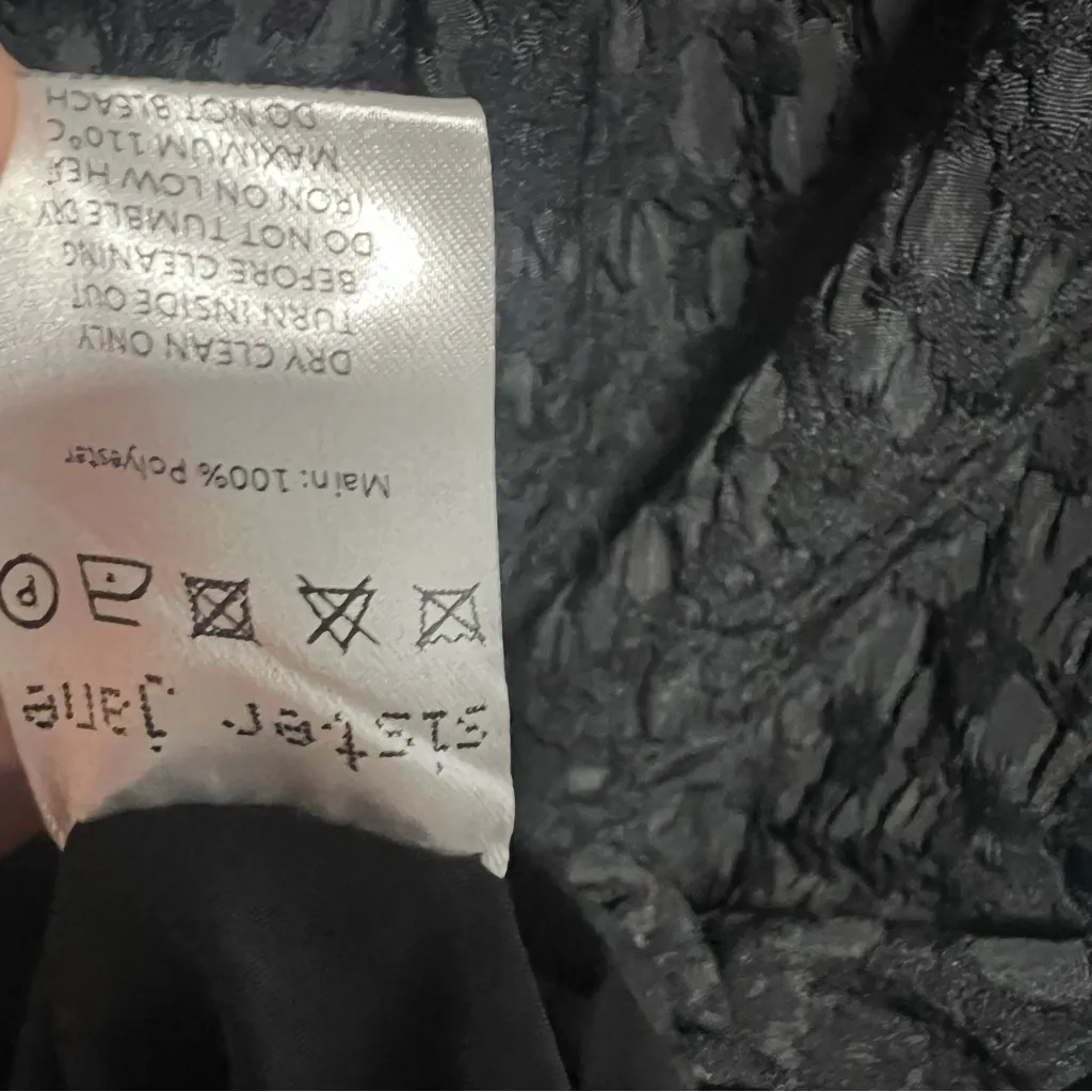 Sister Jane Black Jacquard Puff Sleeve Bubble Skirt Mini Dress - Image 5