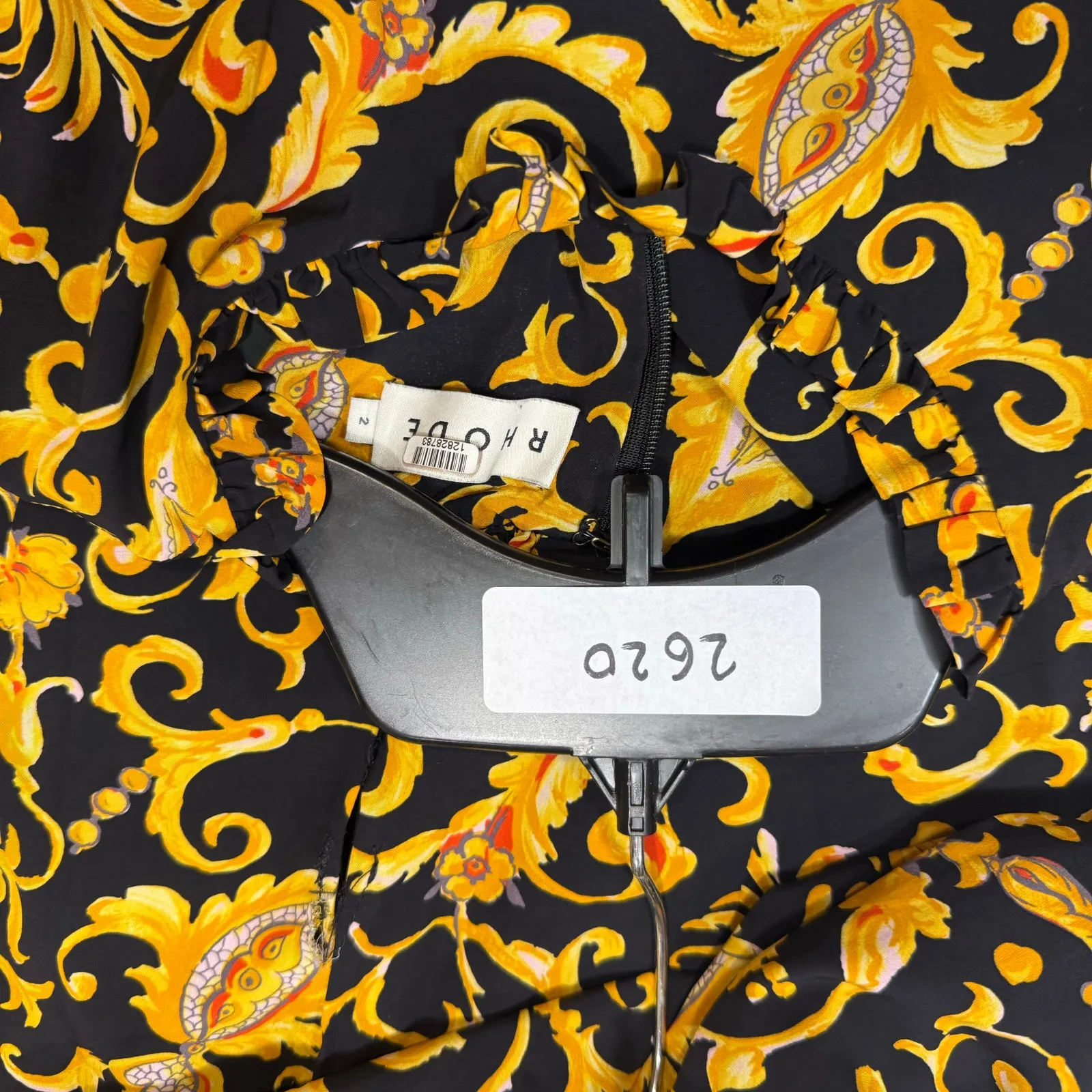 RHODE Felix Dress yellow/black floral maxi dress Size 2 Yellow - Image 2