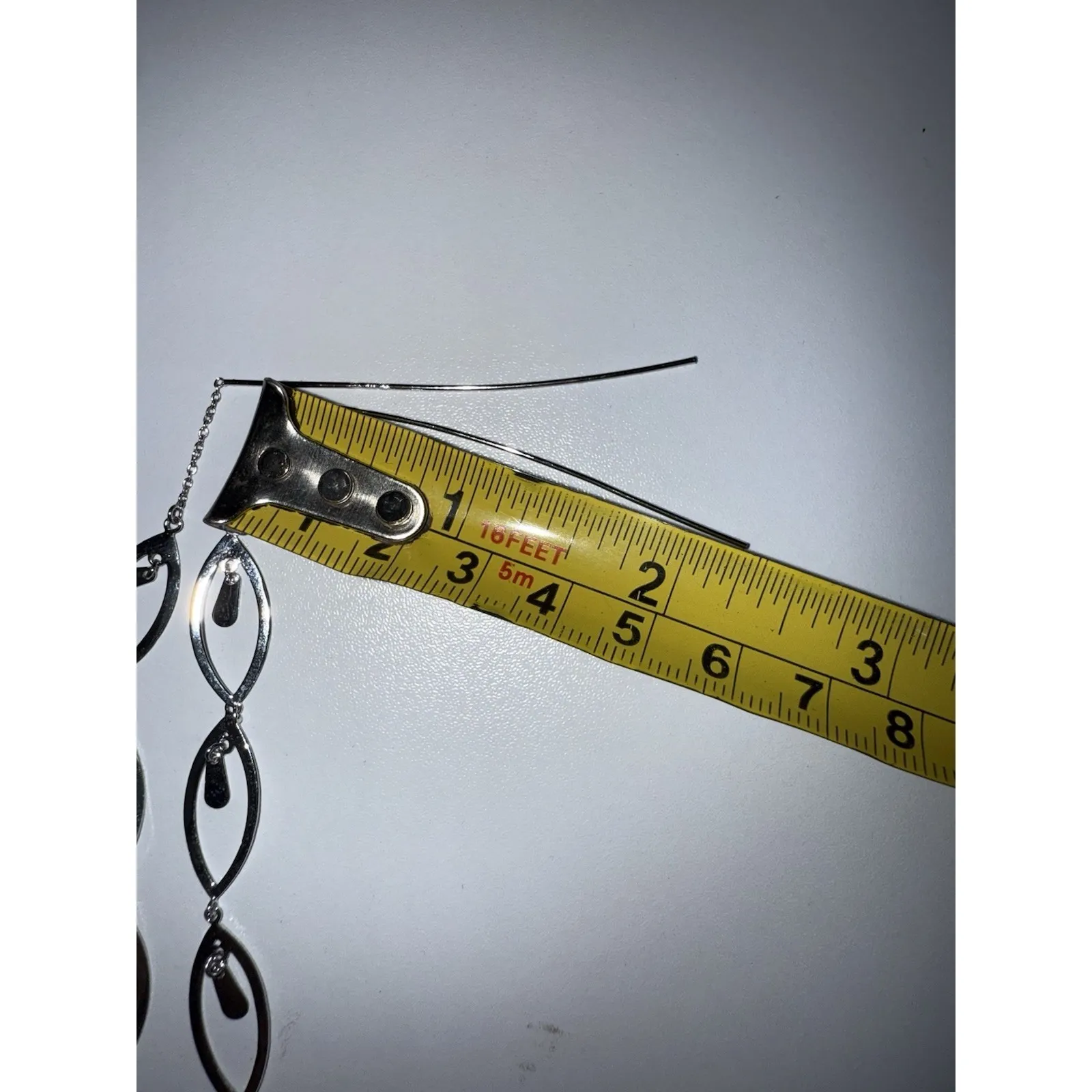 Dangle Thread Line 925 Sterling‎ Silver Threader Drop Wedding Earrings NEW - Image 5