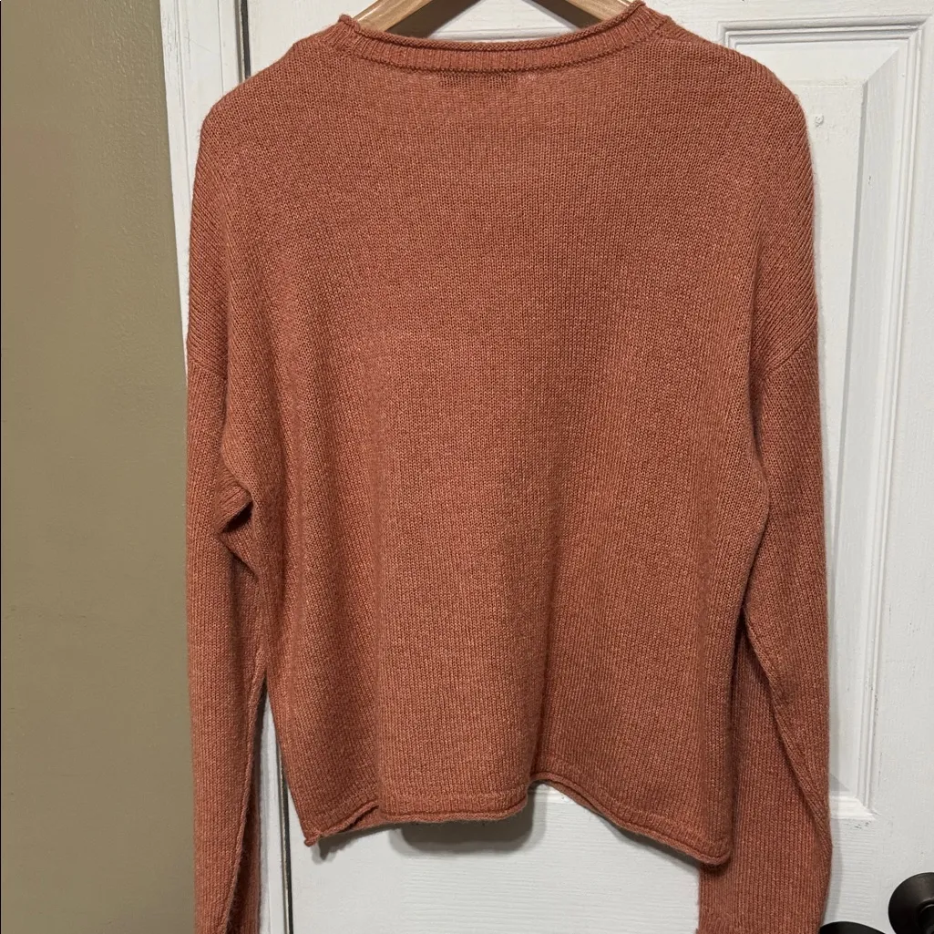 Madewell Alpaca Blend Light Rust Sweater Size Large - Image 3