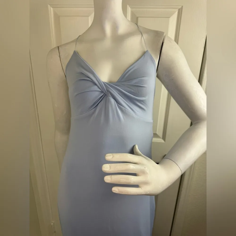 Meshki Blue Halter Gown for Weddings - Image 3