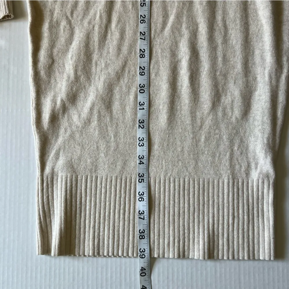 Y2K Modal International turtle neck sweater dress oatmeal size xs/s White - Image 9