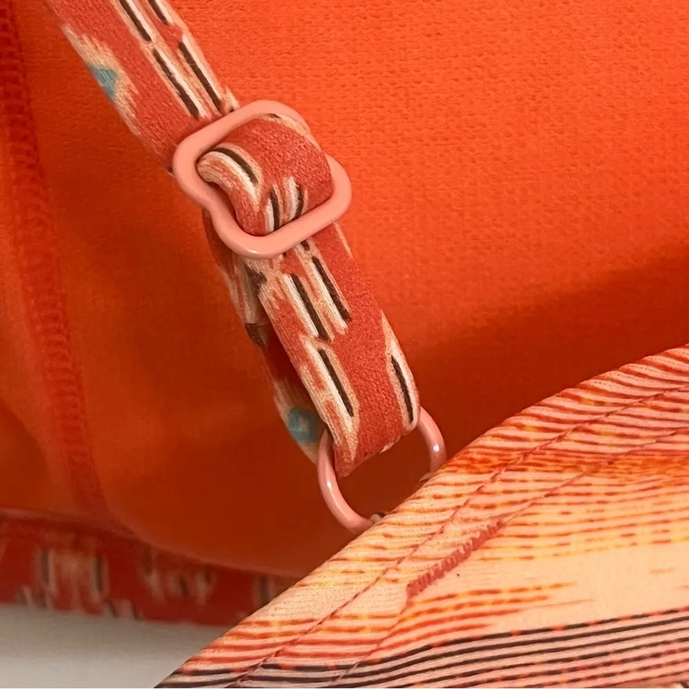 Woman’s Prana‎ Adelina Orange Stripe & Southwest Bikini Swimsuit Top Size Small - Image 11
