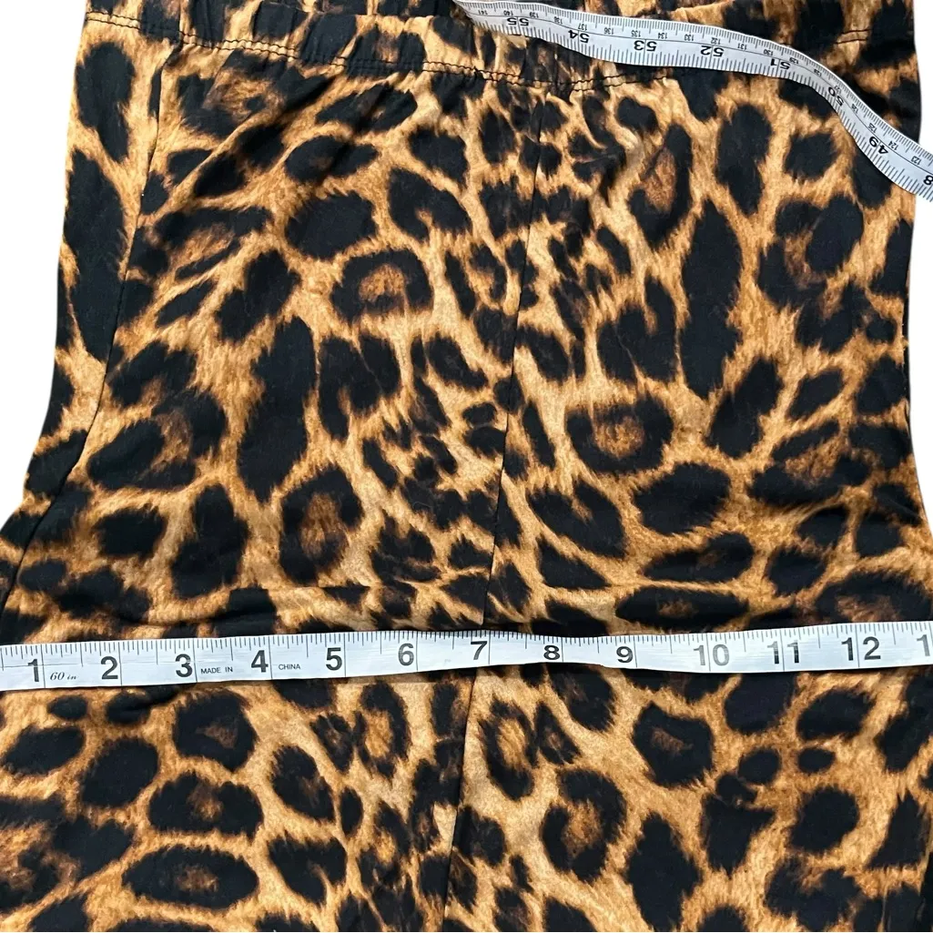 Discreet Y2K Vintage Leopard Print Midi Tube Dress Made in USA - Image 6